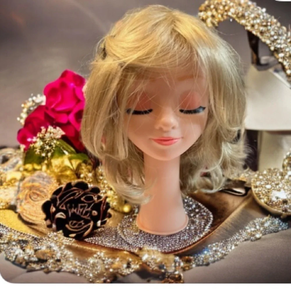 TLC Collection Blonde Wig Synthetic Blend Full Cap